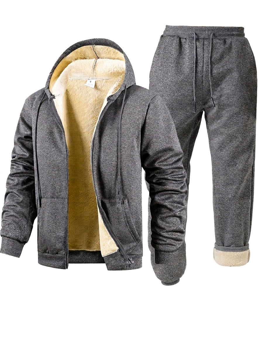 Conjunto Esportivo Masculino Térmico com Jaqueta, Calça e Capuz