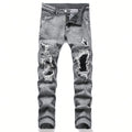 Calça Jeans Masculina Slim Destroyed Stretch