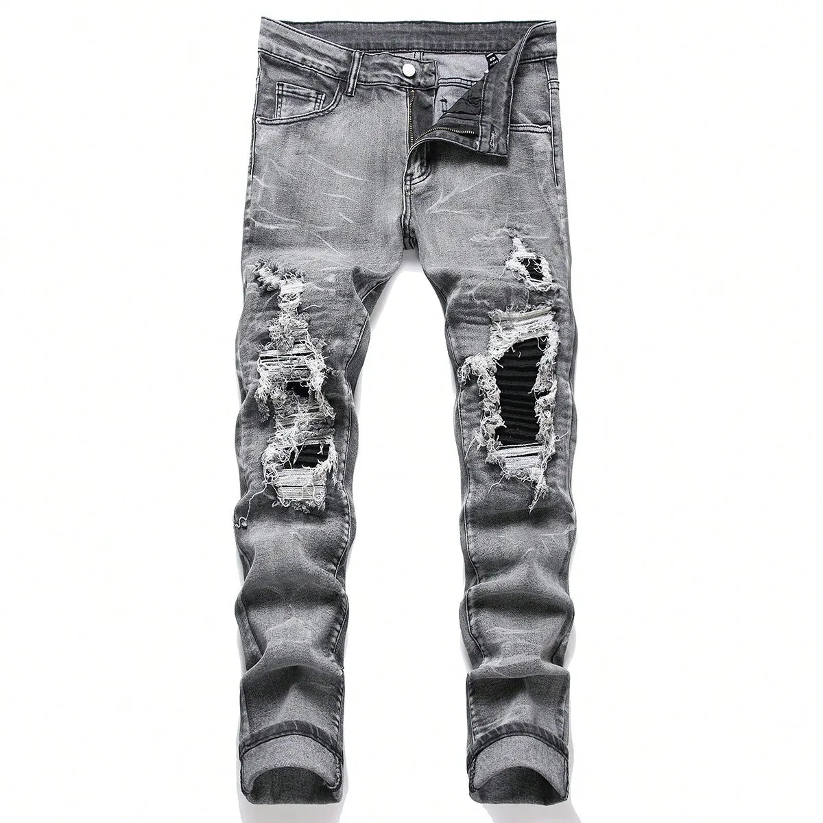Calça Jeans Masculina Slim Destroyed Stretch